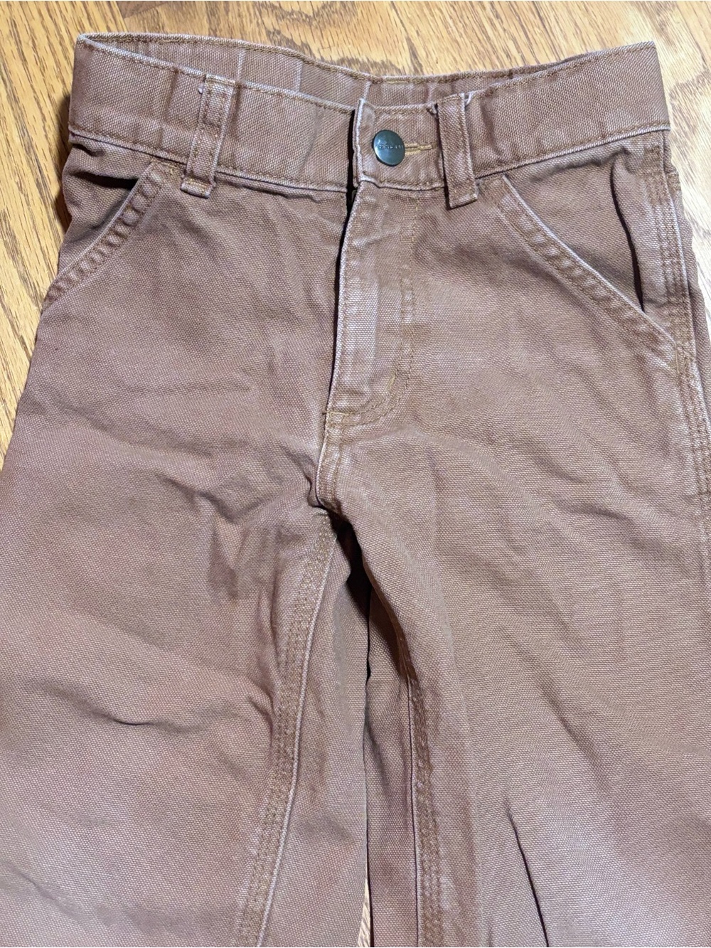 Carhartt 3T Brown Canvas Carpenter Workwear Pants - Picture 3 of 9